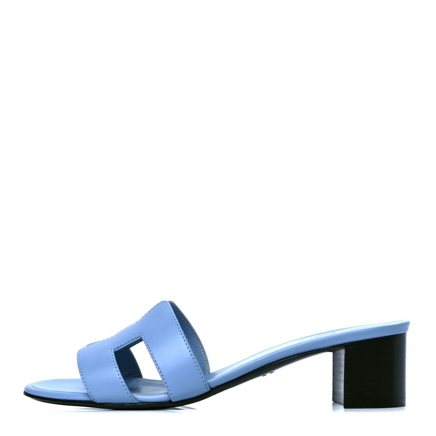 Hermes Calfskin Oasis Sandals 37 Bleu Cleuet 1 of 4