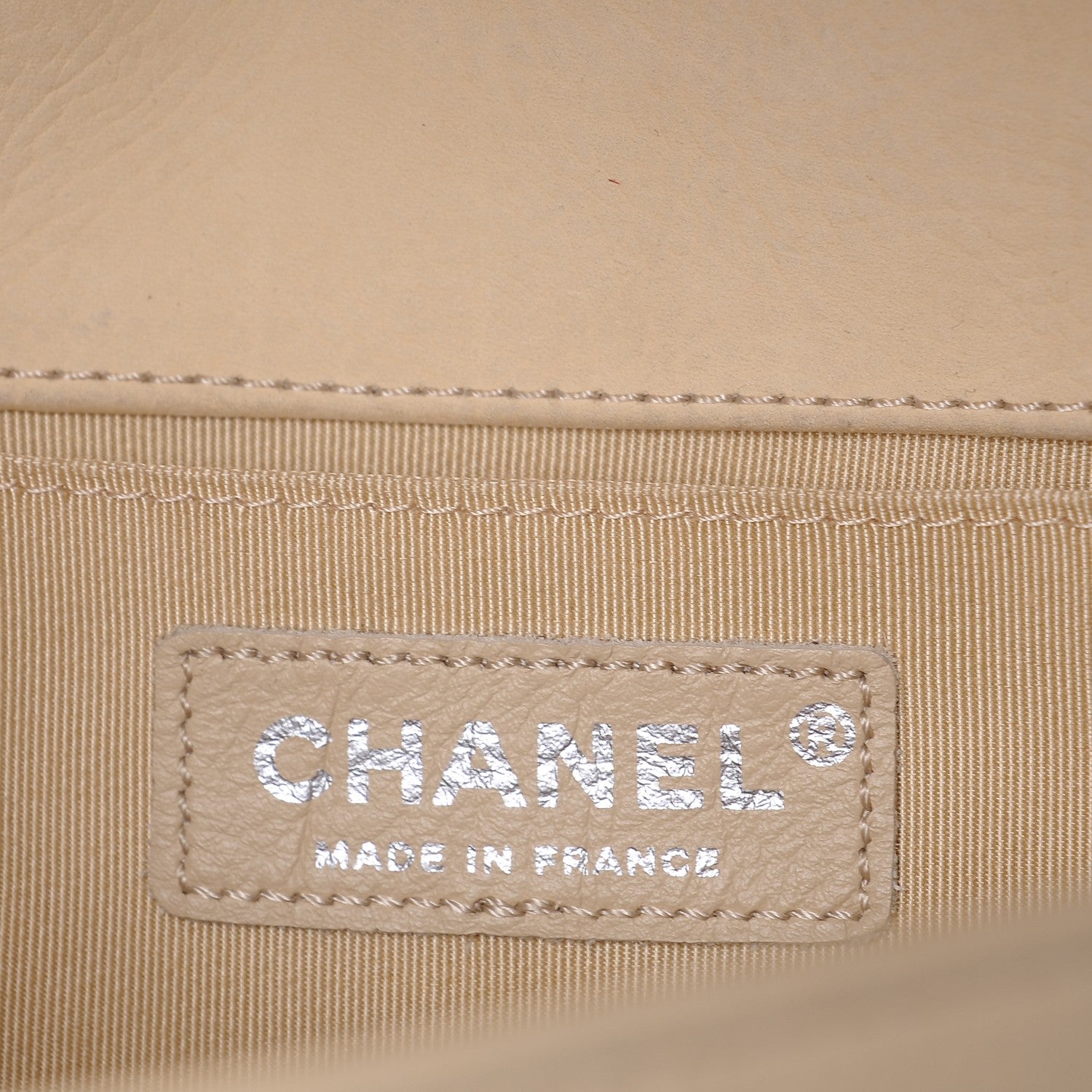 Chanel Nubuck Quilted Medium Boy Flap Beige 6 of 10
