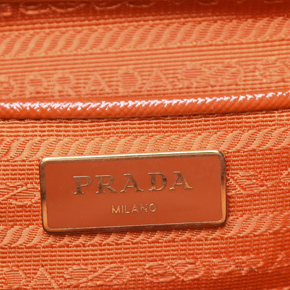 Prada Saffiano Vernice Medium Galleria Double Zip Tote Papaya 5 of 19