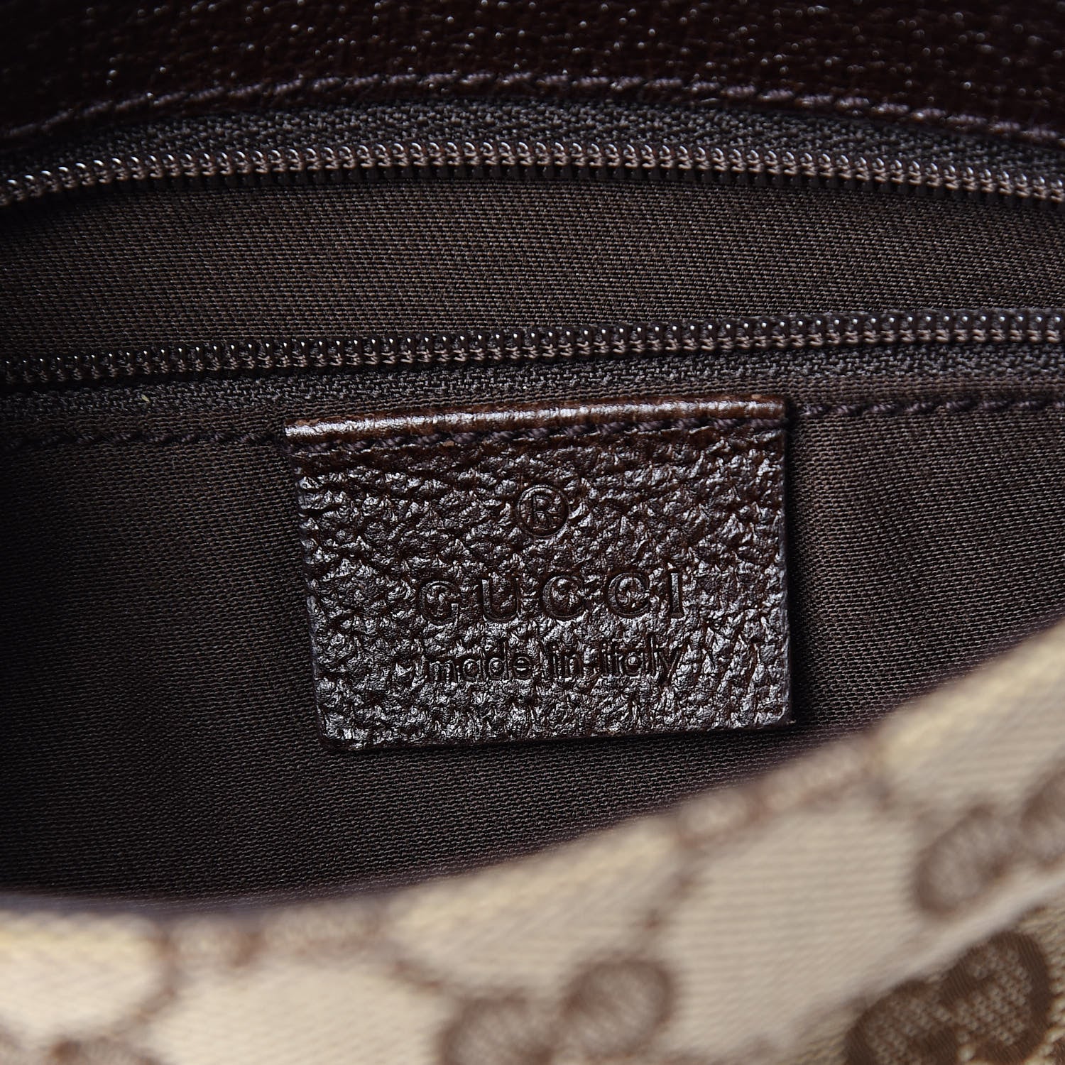 Gucci Monogram Waist Pouch Bag Dark Brown 6 of 10