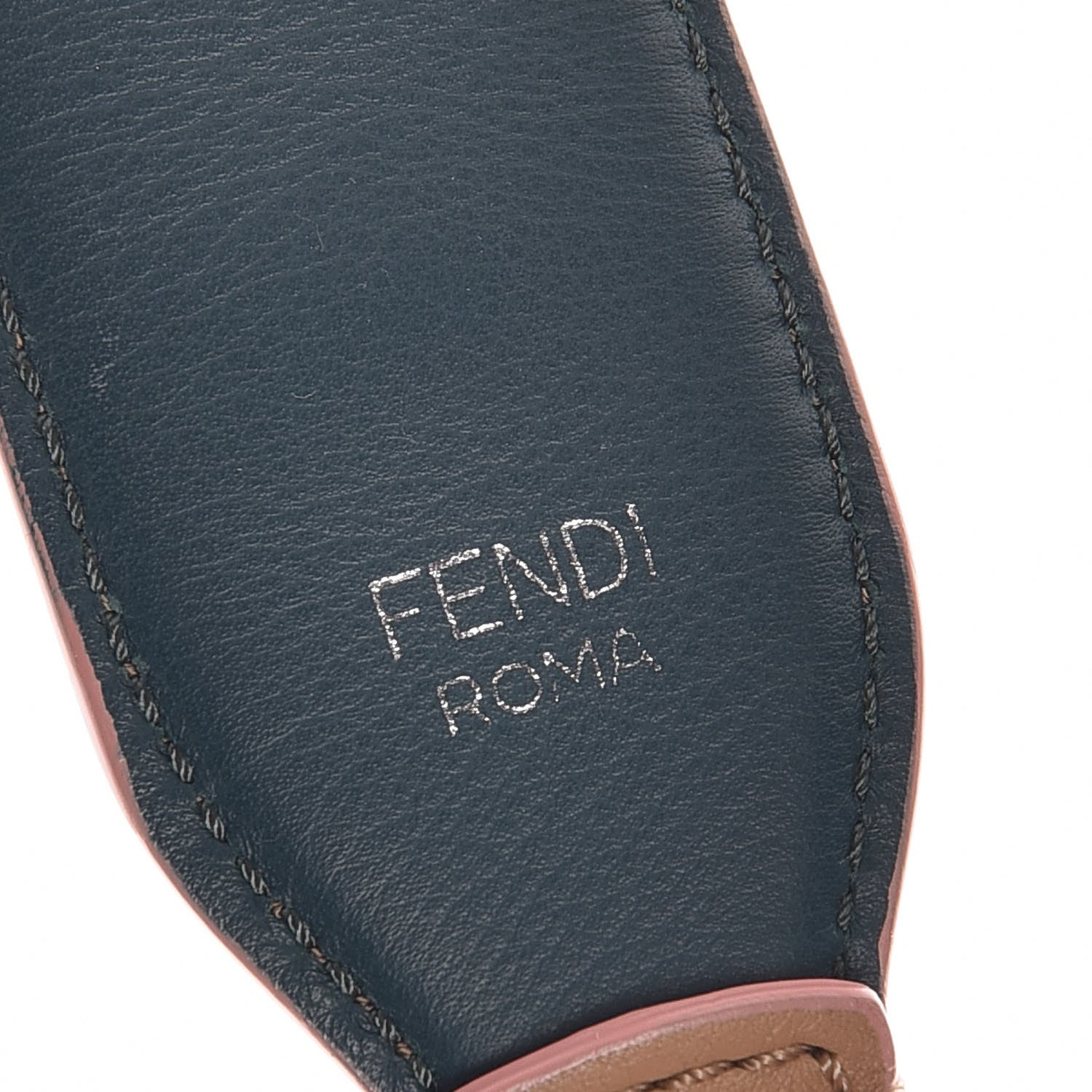 Fendi Vitello Dolce Plexiglass Bi-Color Studded Strap You Cuoio Oceano Multicolor 3 of 4