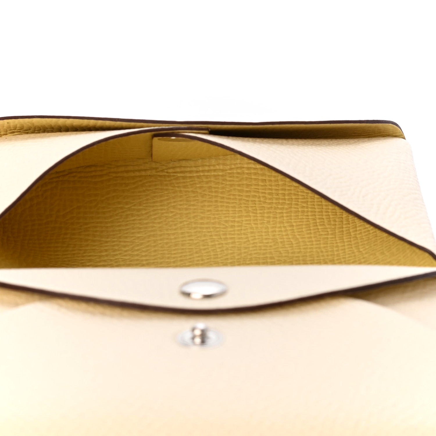 Hermes Epsom Verso Calvi Duo Card Case Nata Jaune Poussin 6 of 9