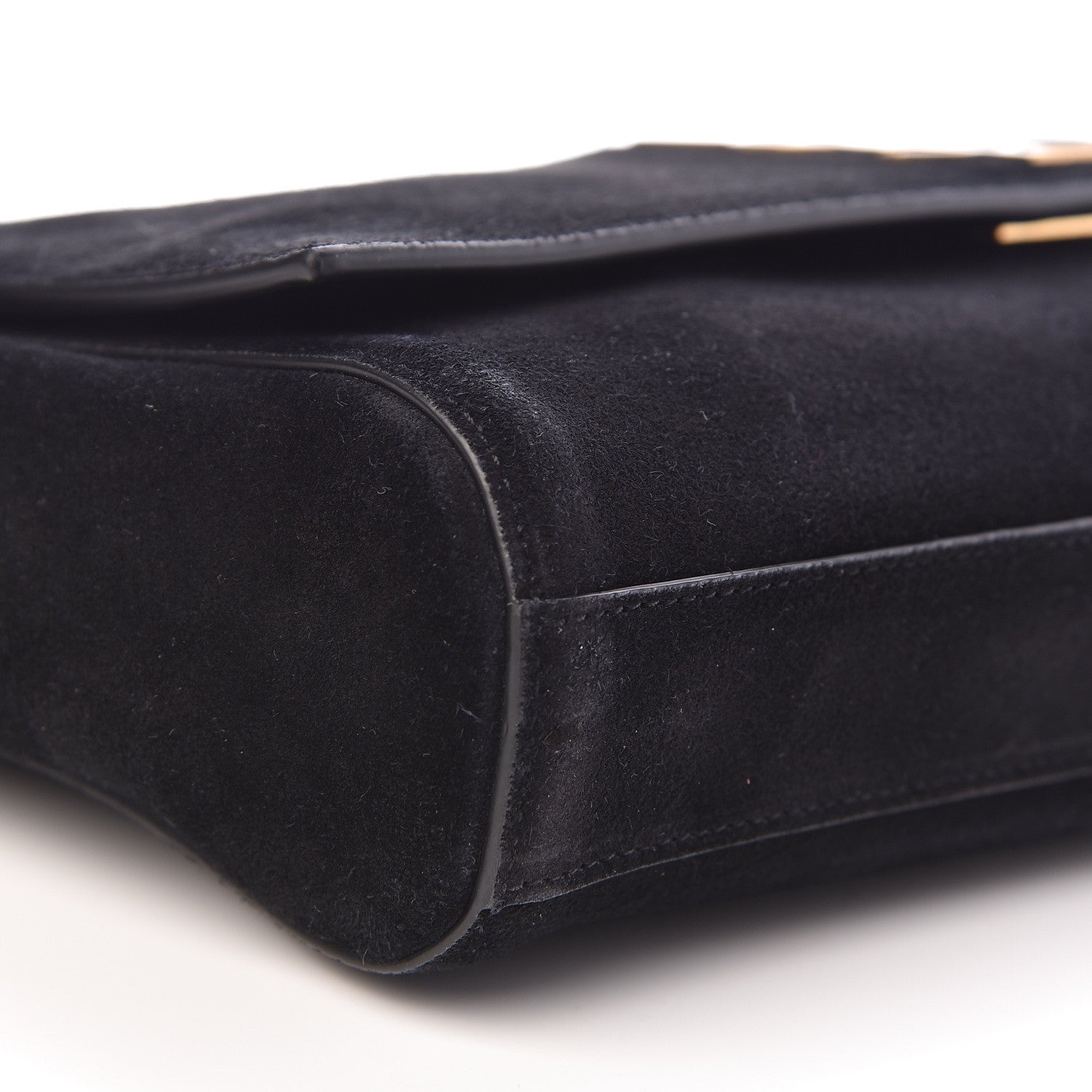 Saint Laurent Smooth Calfskin Suede Medium Reversible Monogram Kate Satchel Black 14 of 19