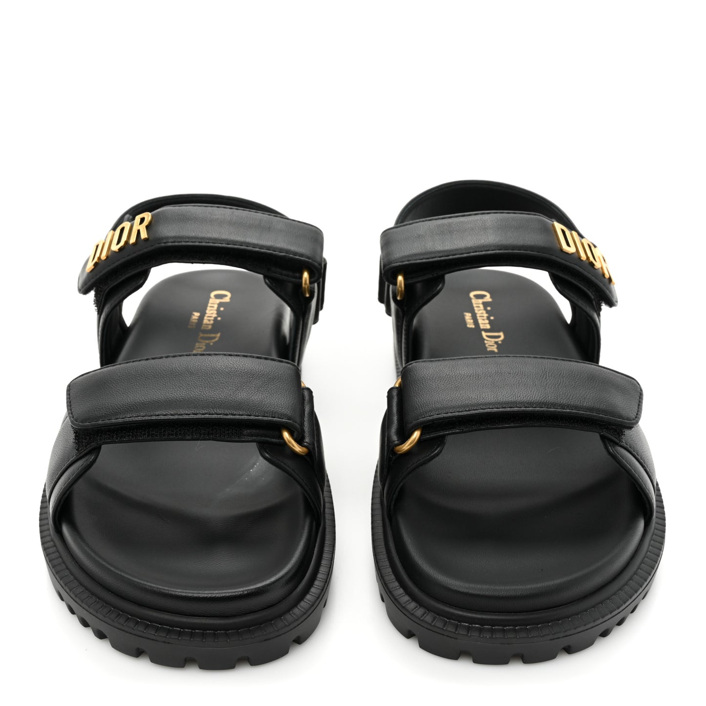 Lambskin Dioract 10mm Sandals 36.5 Black
