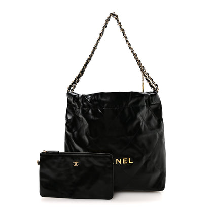 Chanel Shiny Calfskin Quilted Small Chanel 22 Black 3 of 11