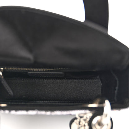 Christian Dior Satin Sequin Gradient Mini Lady Dior Black Silver 5 of 10