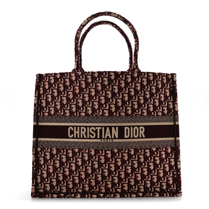 Christian Dior Oblique Large Book Tote Burgundy Multicolor 1 of 11