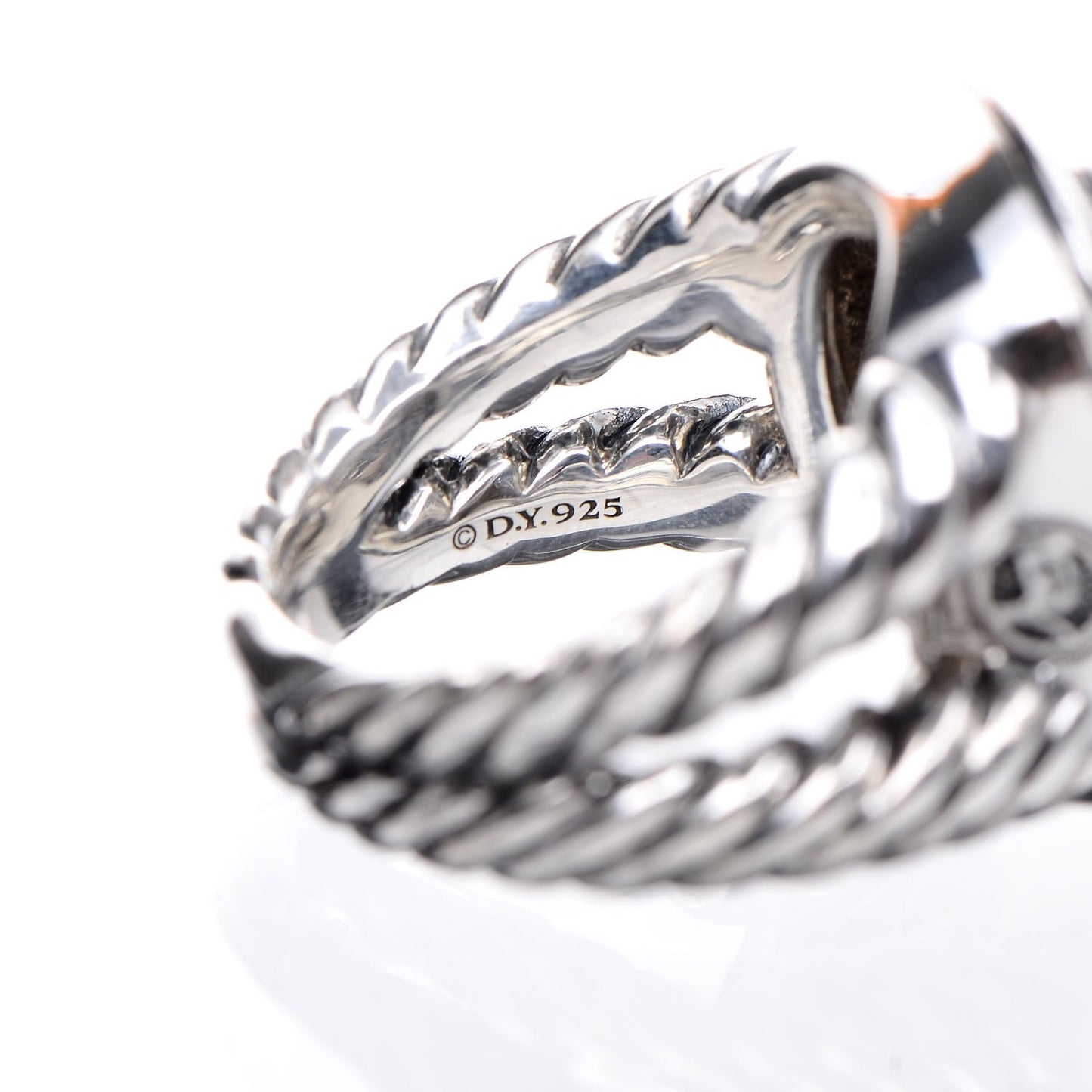 Sterling Silver Diamond 14mm Albion Pave Ring 54 7
