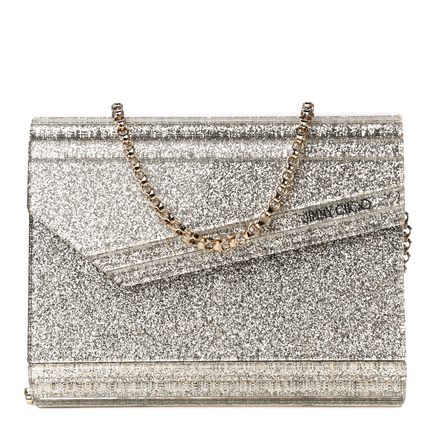 Jimmy Choo Acrylic Glitter Candy Clutch Champagne 1 of 14