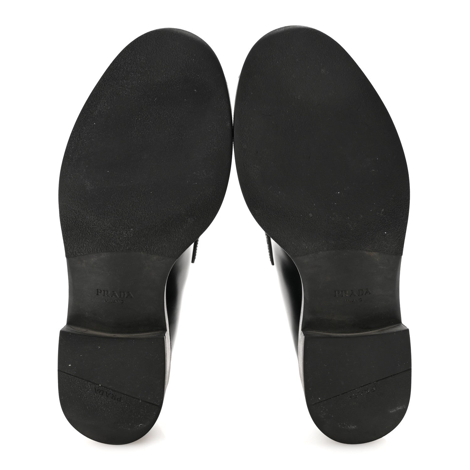 Prada Spazzolato Metal Triangle Logo 50mm Loafers 40 Black 6 of 9