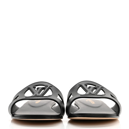 Louis Vuitton Calfskin LV Isola Flat Sandals 40 Black 2 of 8