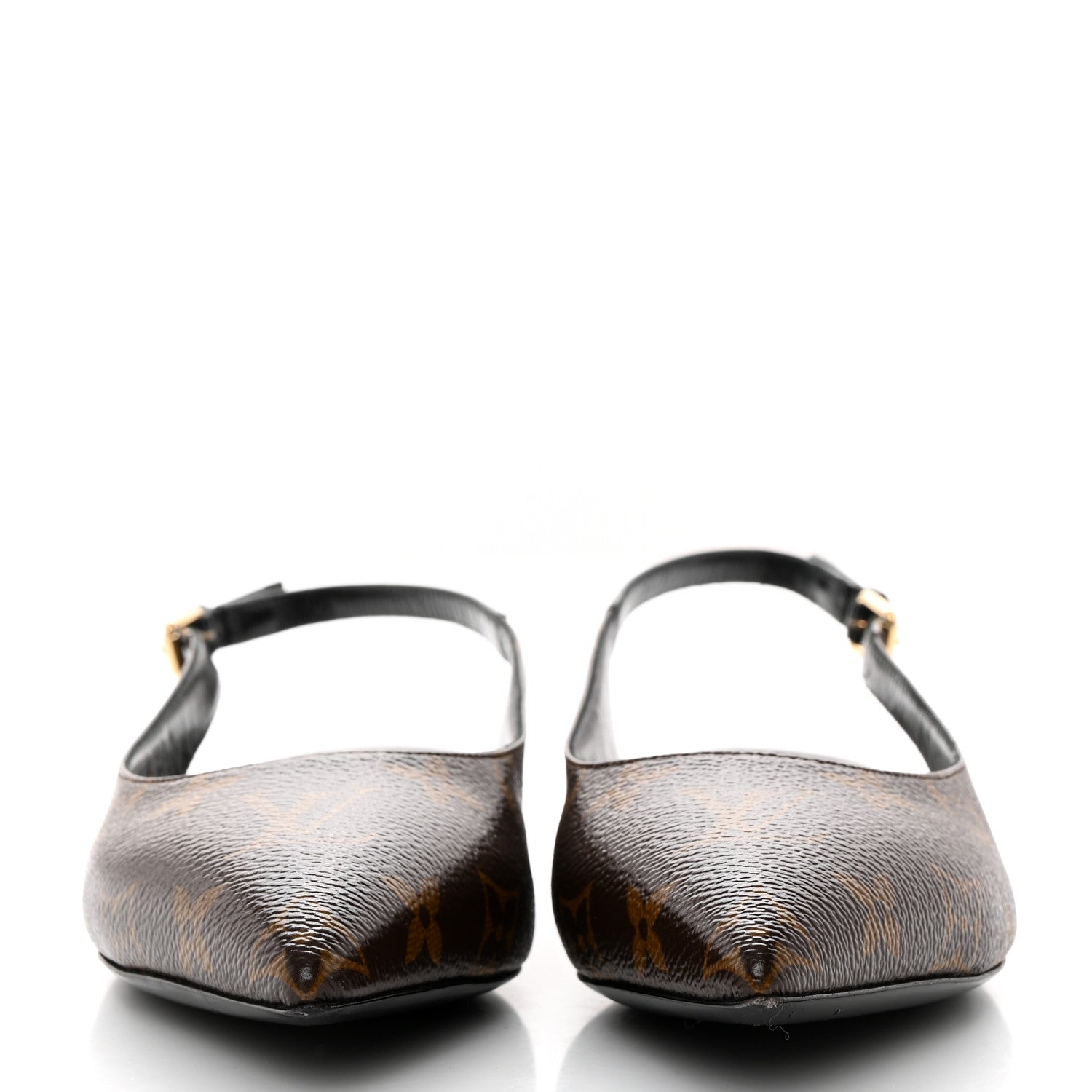 Louis Vuitton Patent Monogram Cherie Slingback Ballerina Flats 35 2 of 9