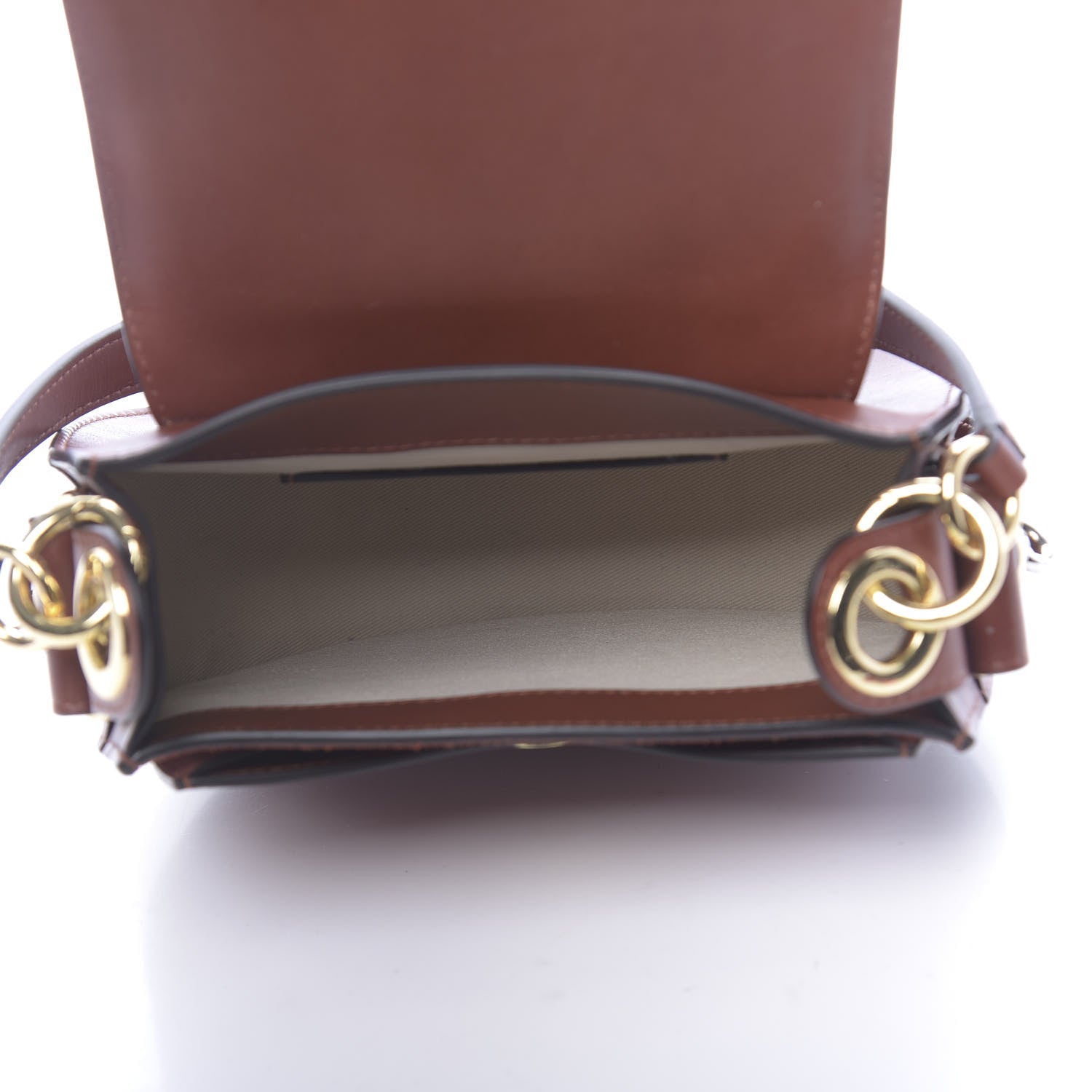 Chloe Calfskin Small Tess Bag Sepia Brown 5 of 9