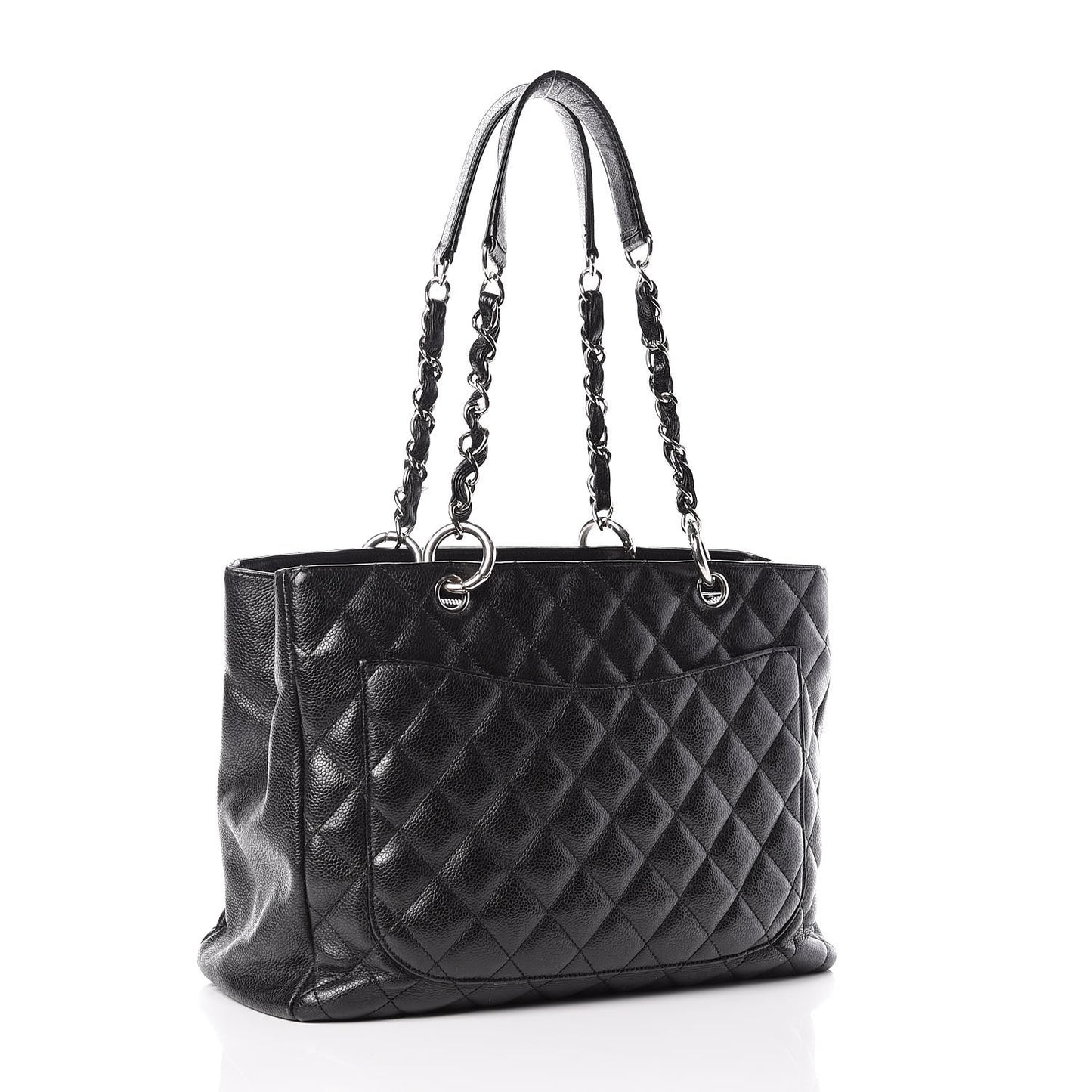 Caviar Quilted Grand Shopping Tote GST Black