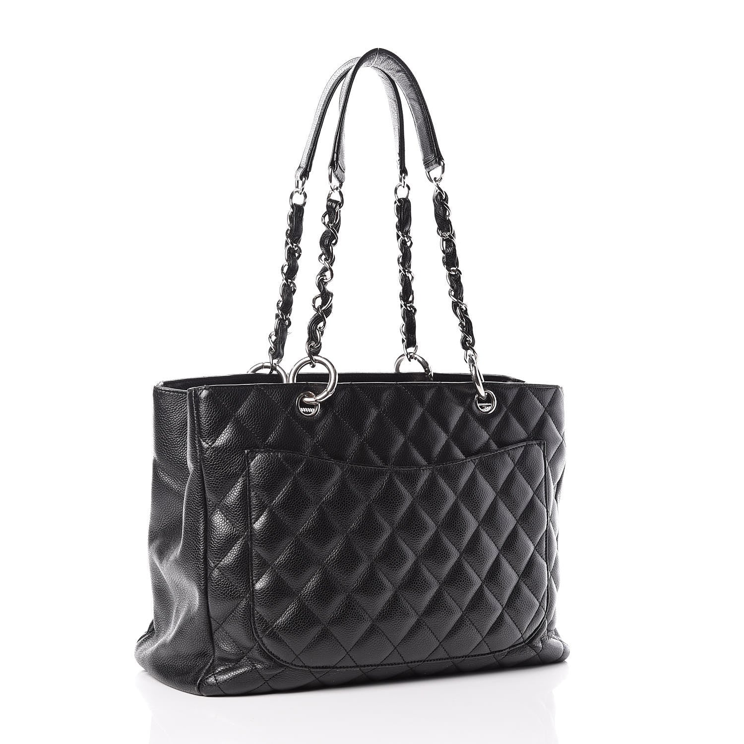 Chanel Caviar Quilted Grand Shopping Tote GST Black 3 of 9