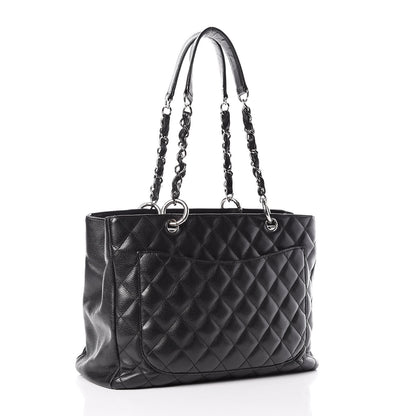 Chanel Caviar Quilted Grand Shopping Tote GST Black 3 of 9