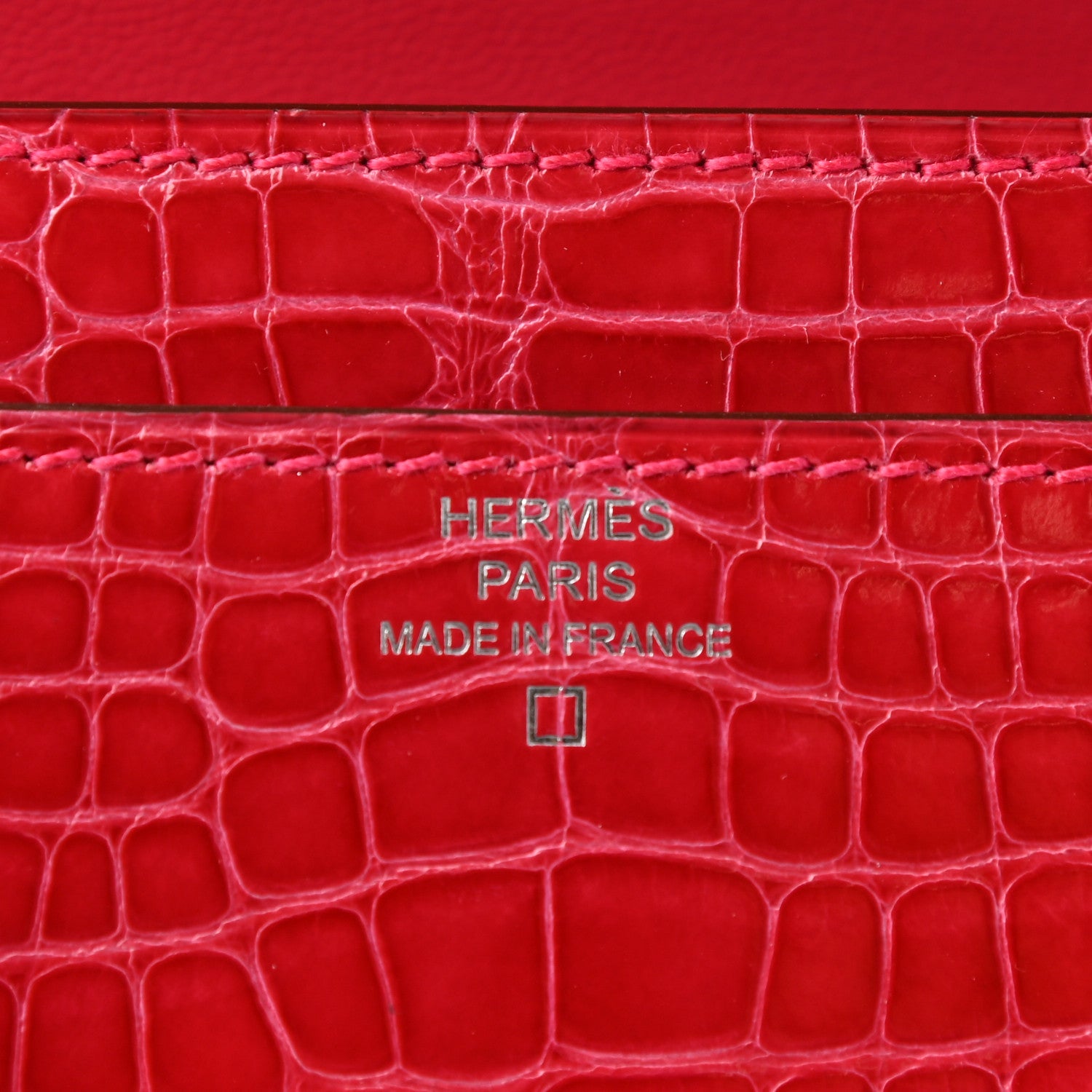 Hermes Shiny Alligator Constance Long Wallet To Go Rose Extreme 6 of 10