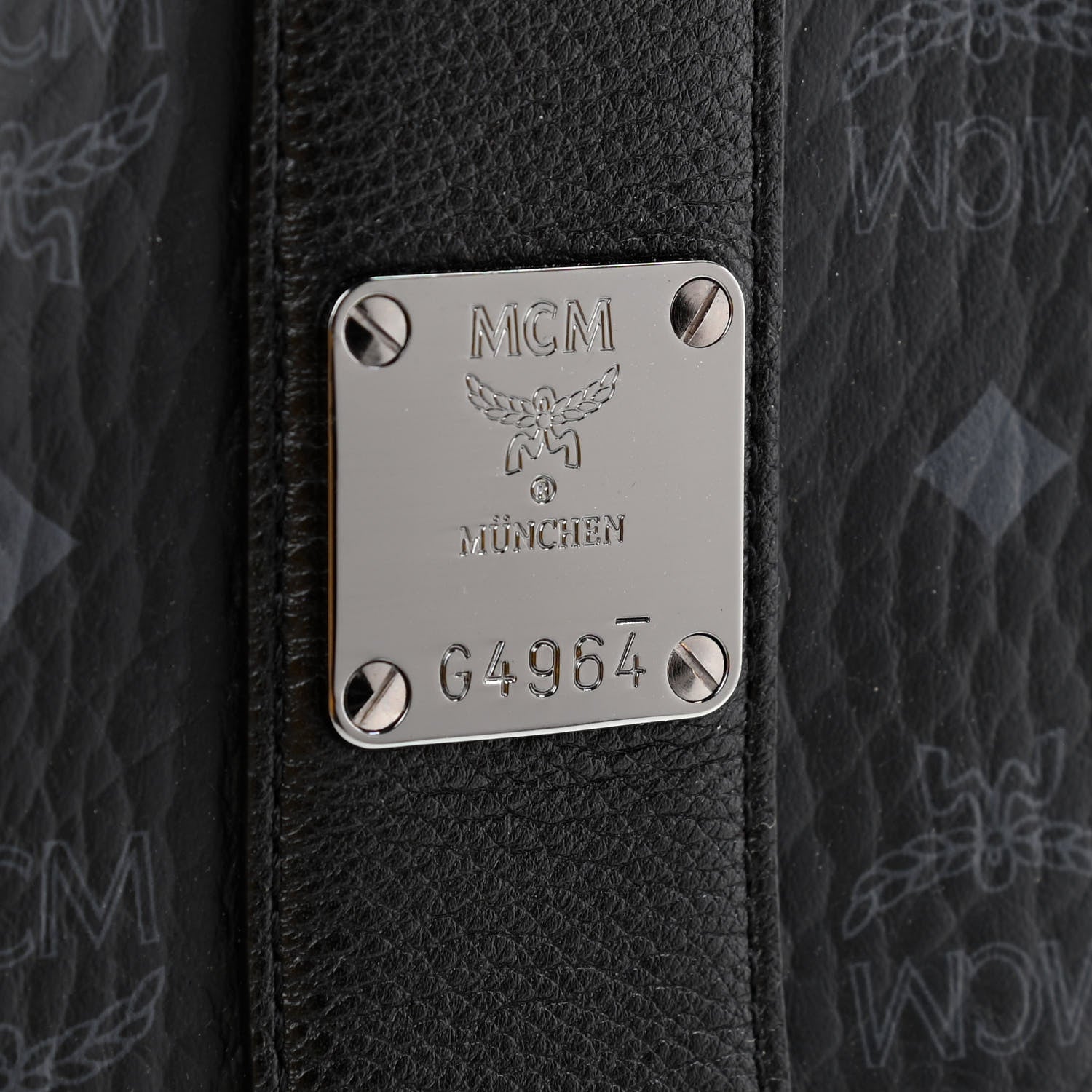 MCM Visetos Medium Liz Reversible Shopper Tote Black 7 of 10