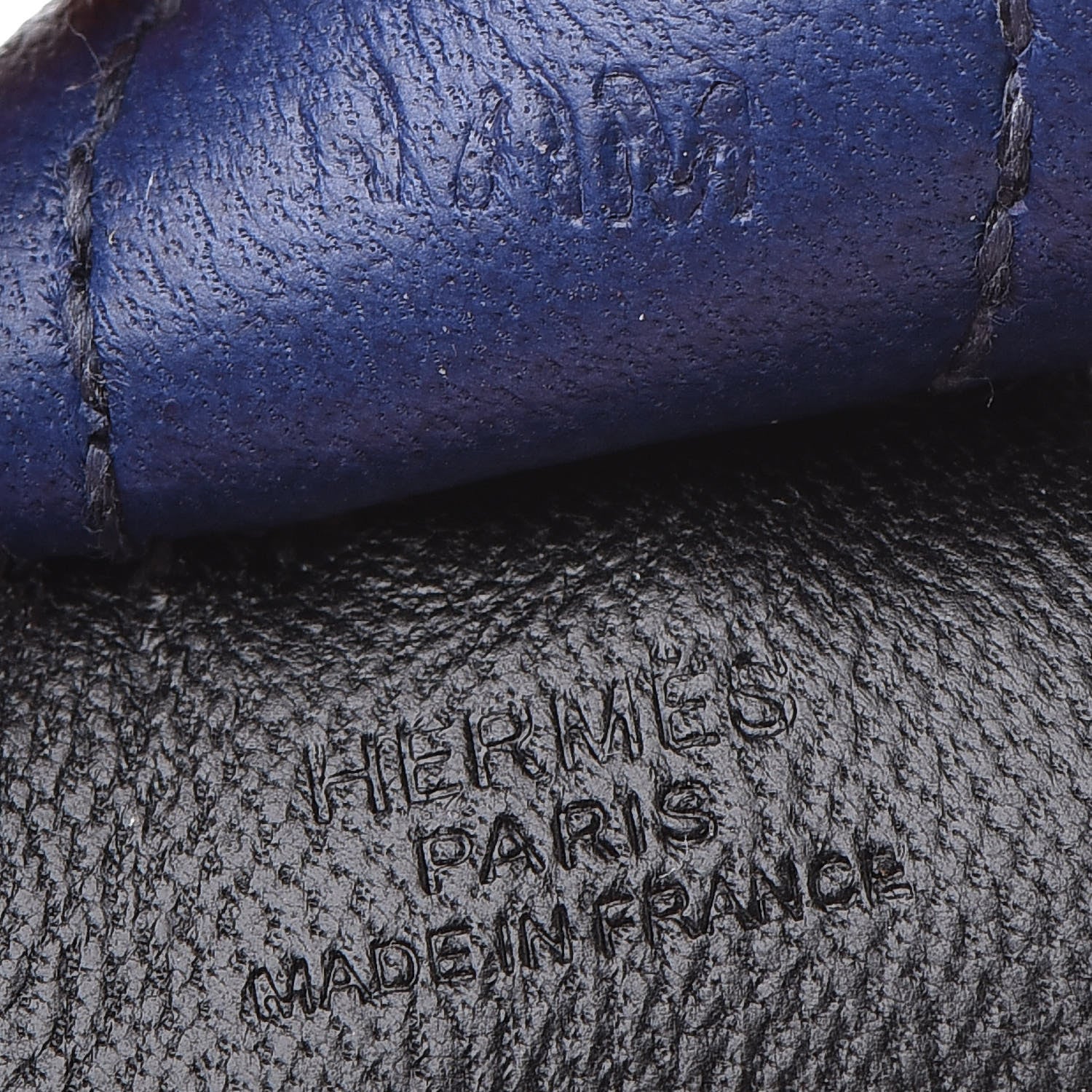 Hermes Milo Lambskin Grigri Rodeo Horse Bag Charm PM Black Bleu Saphir Gold 3 of 4