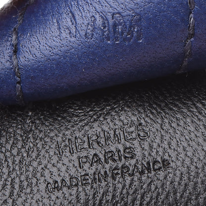 Hermes Milo Lambskin Grigri Rodeo Horse Bag Charm PM Black Bleu Saphir Gold 3 of 4