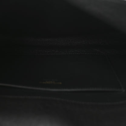 Saint Laurent Grained Lambskin Large Cassandre Envelope Pouch Black 5 of 7