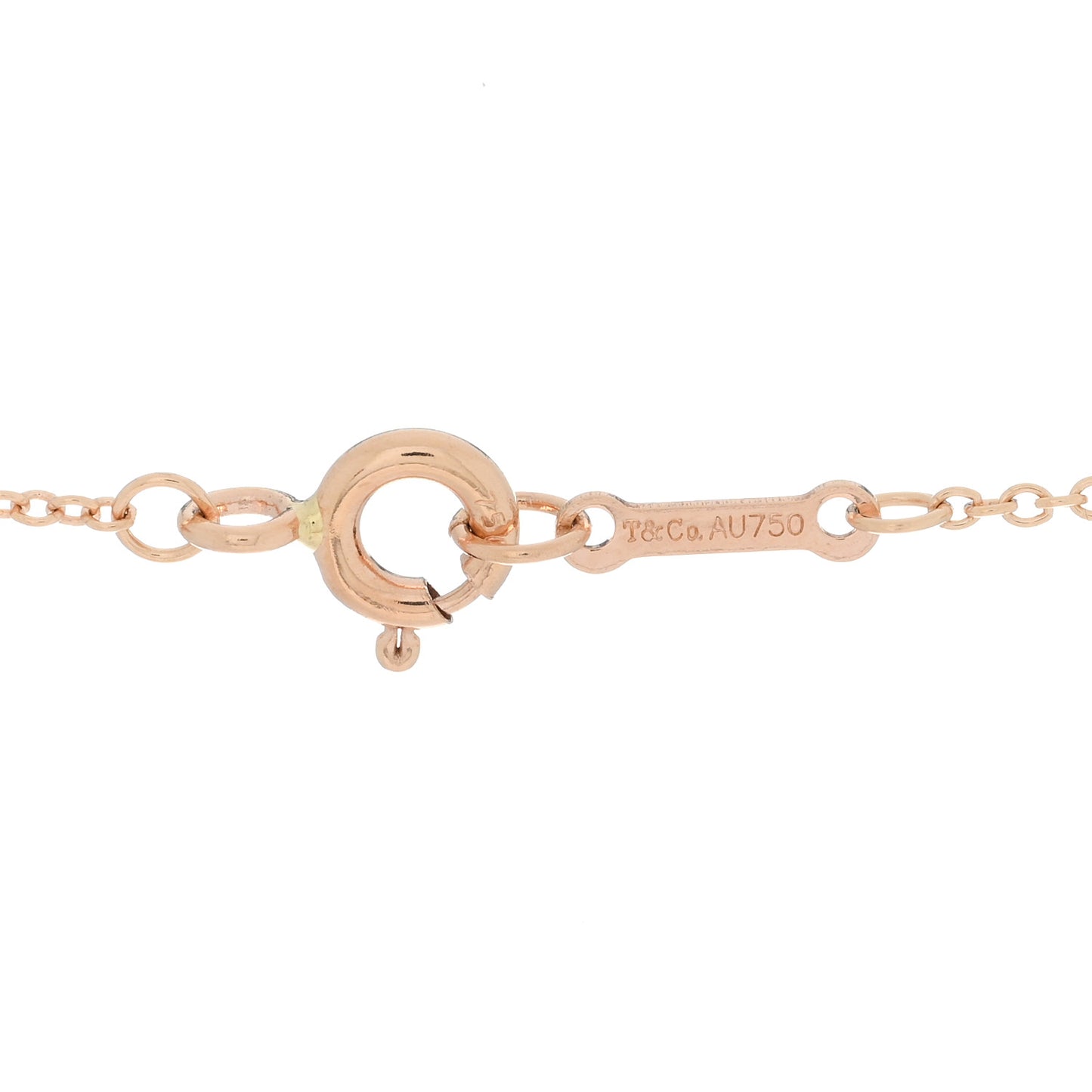 18K Rose Gold Paloma Picasso Loving Heart Interlocking Pendant Necklace