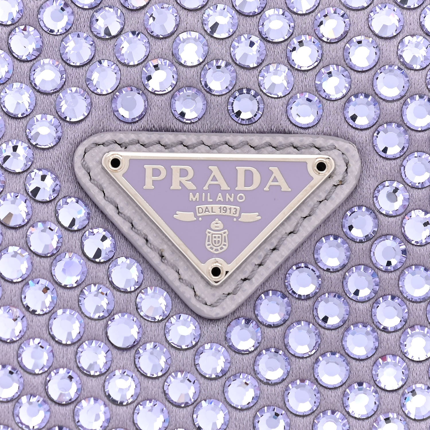 Prada Satin Crystal Mini Re-Edition 2000 Bag Glicine 11 of 12