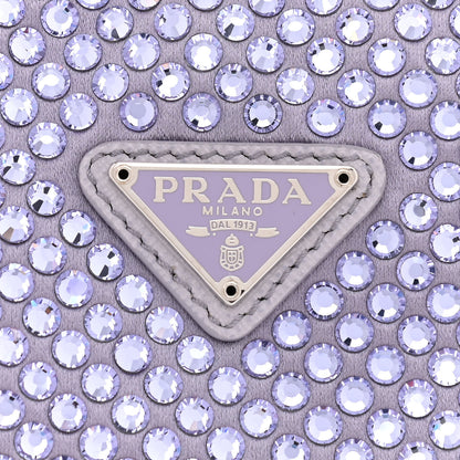 Prada Satin Crystal Mini Re-Edition 2000 Bag Glicine 11 of 12