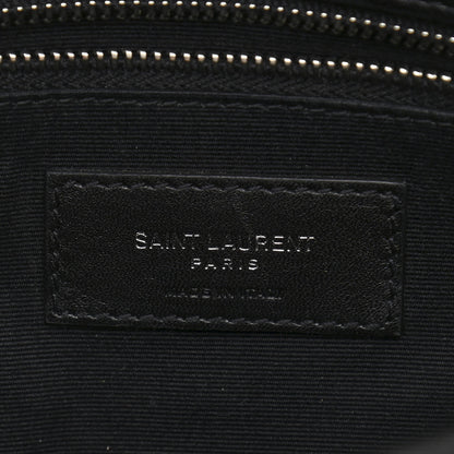 Saint Laurent Lambskin Quilted Toy Loulou Puffer Monogram Chain Satchel Black 6 of 11