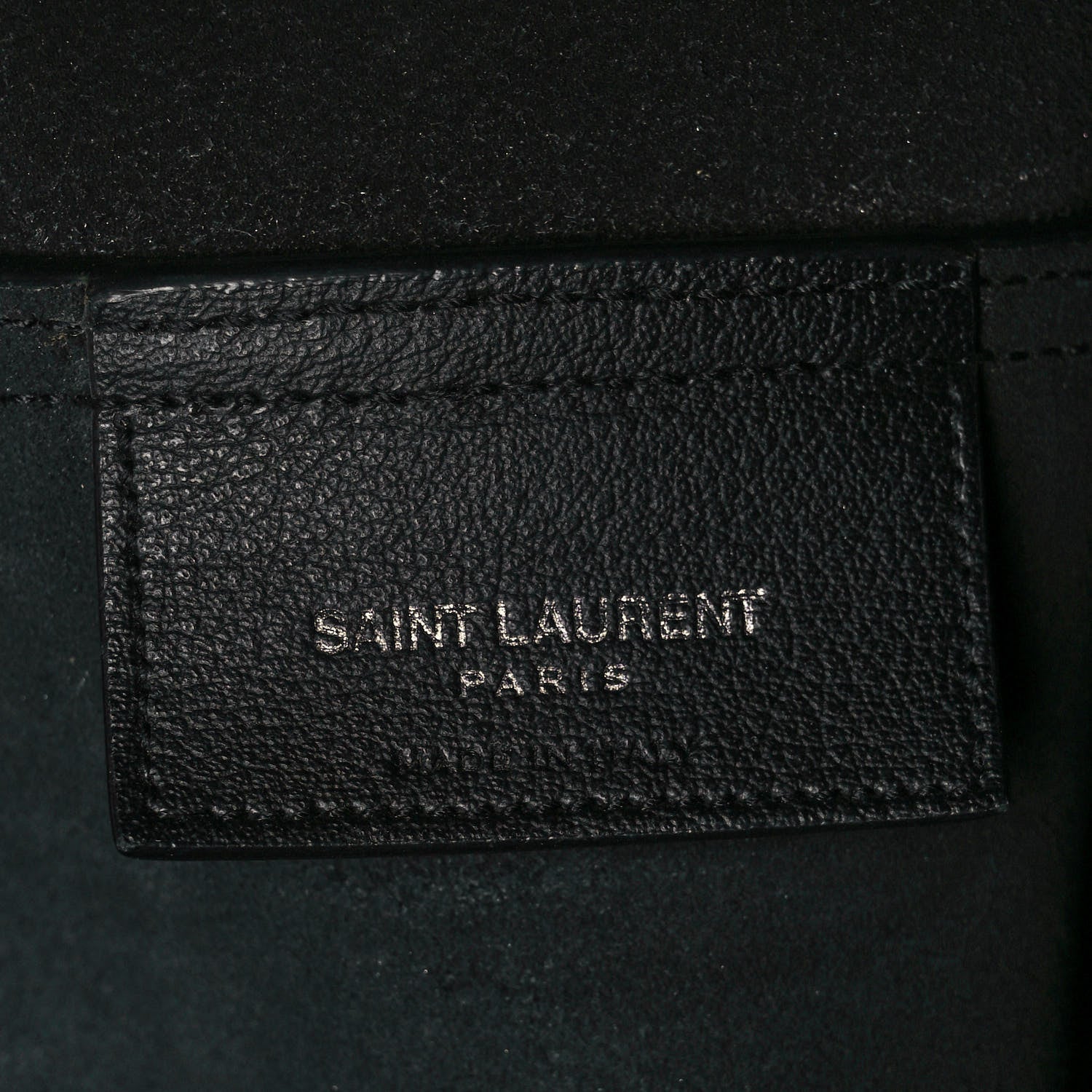 Saint Laurent Calfskin Large Fringe Shopping Tote Black 7 of 9