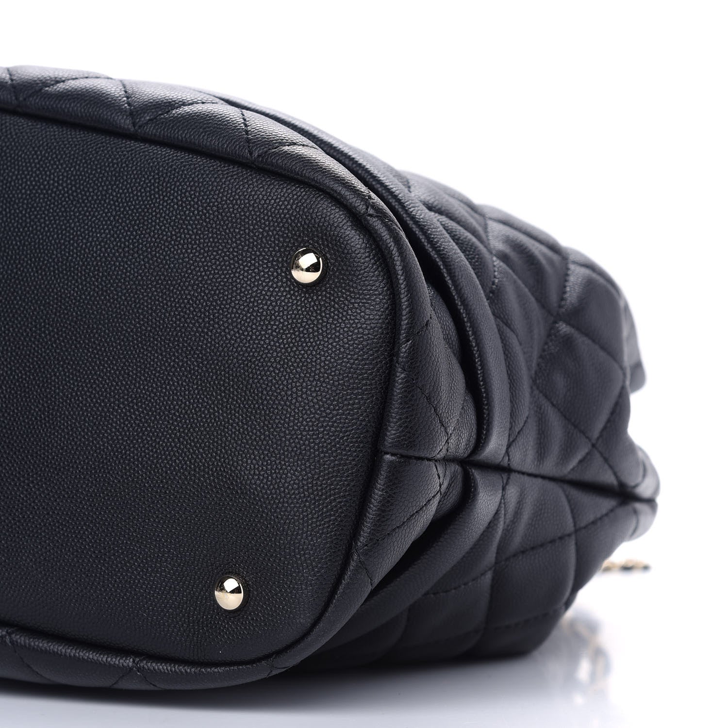 Chanel Caviar Quilted Large Rolled Up Bucket Drawstring Bag Black 9 of 9