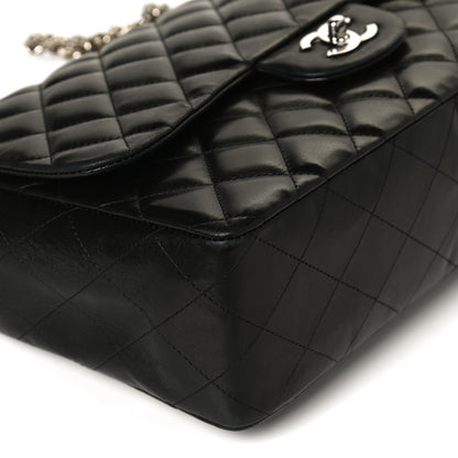 Chanel Lambskin Quilted Jumbo Flap Bijoux Chain Black 9 of 10