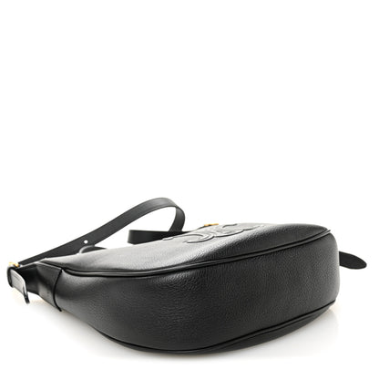 Celine Supple Calfskin Cuir Triomphe Small Heloise Shoulder Bag Black 4 of 10
