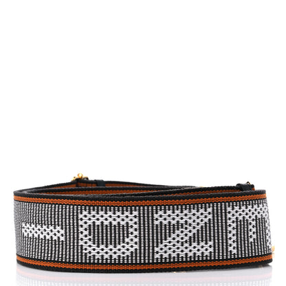 Fendi Cannete Ribbon Poly Vitello Century Logo Adjustable Strap You White Brandy Black 2 of 5