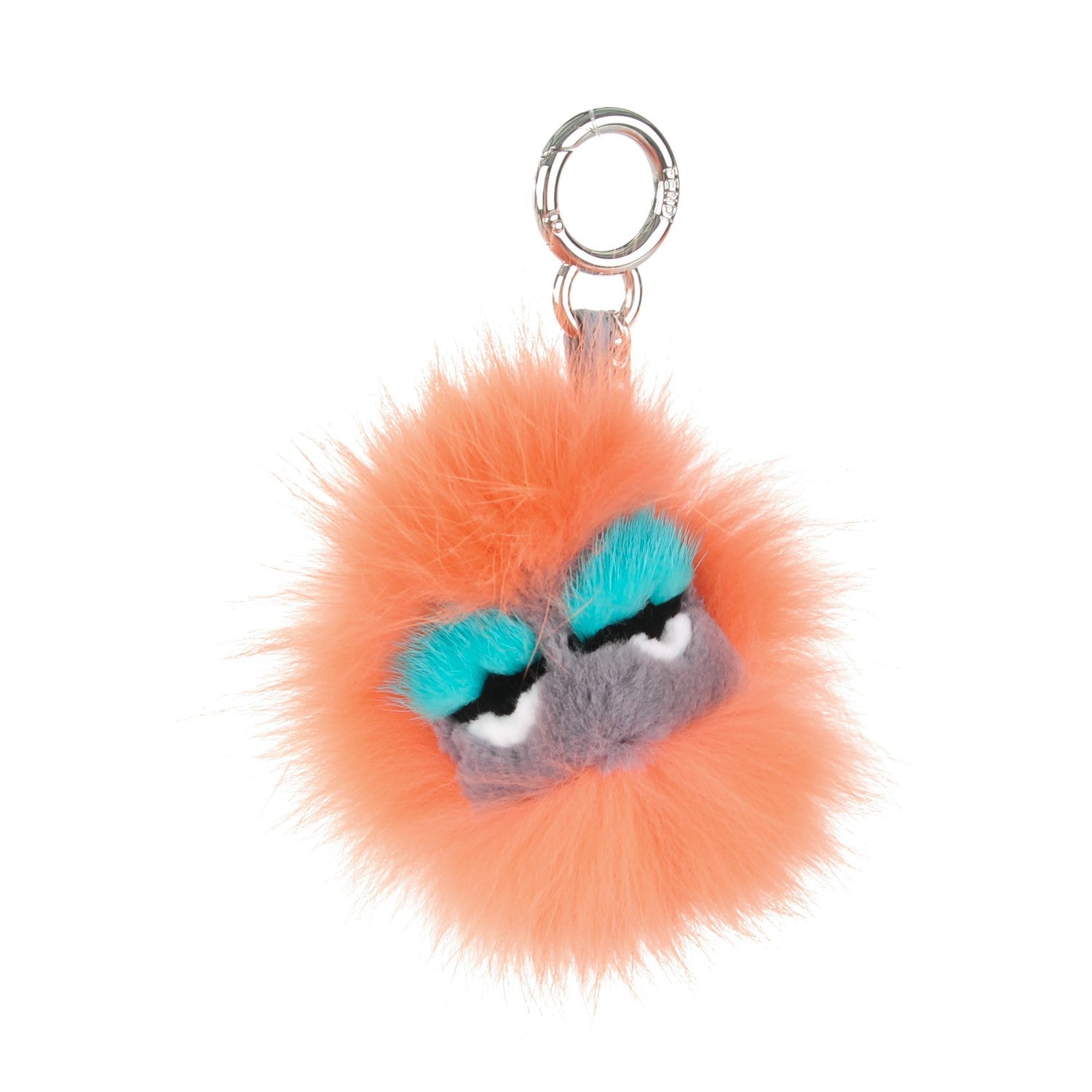 Fendi Fox Mink Rabbit Fur Vitello Dolce Mini Monster Bag Bug Charm Flamingo Multicolor 1 of 4