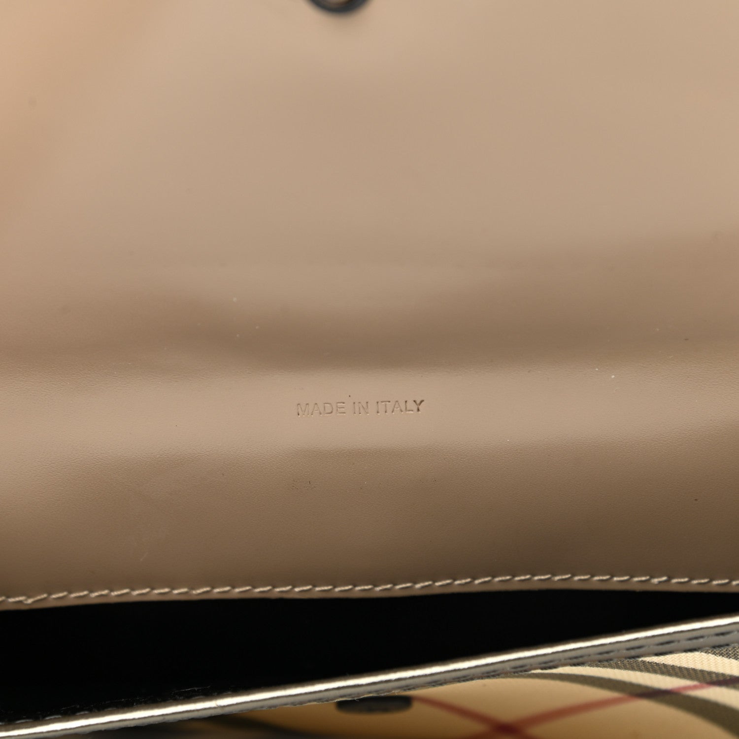 Burberry Patent Nova Check Tri-Fold Wallet Pewter 8 of 15