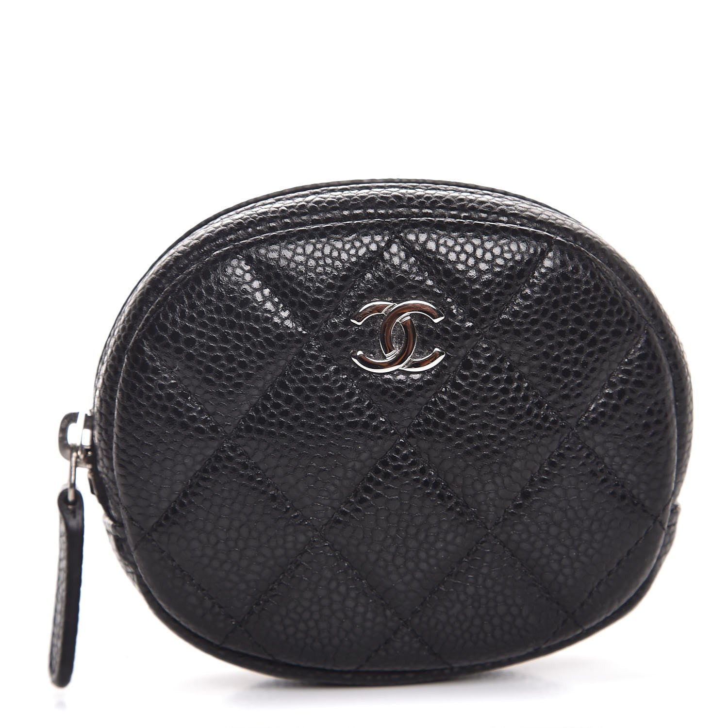 Chanel Caviar Quilted Zip Around Classic Coin Purse Black 1 of 7