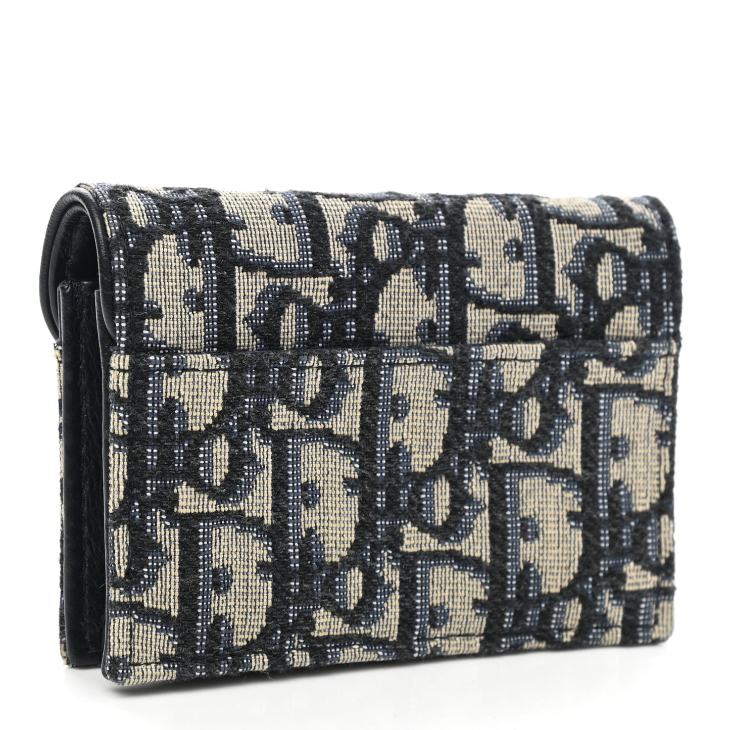 Oblique Saddle Card Holder Blue