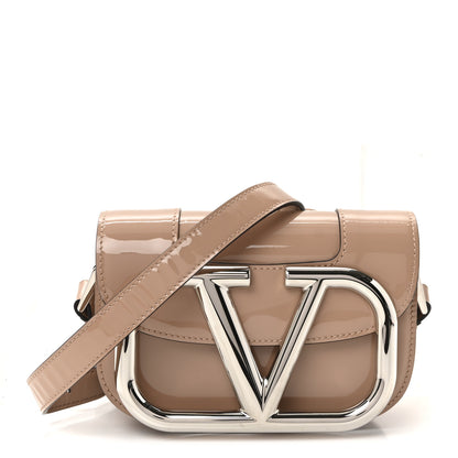Valentino Garavani Patent Small Supervee Crossbody Bag Rose Cannelle 1 of 9