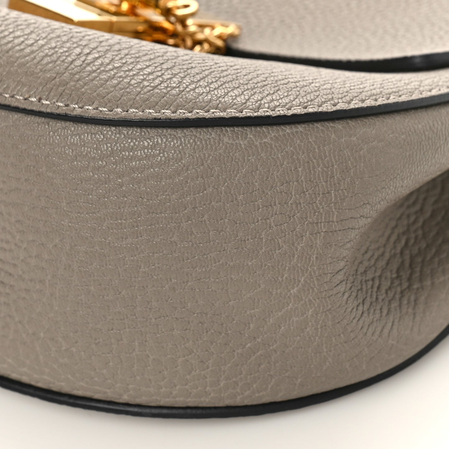 Grained Lambskin Drew Shoulder Bag Motty Grey