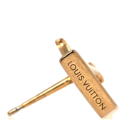 Louis Vuitton Metal LV Iconic Earrings Gold 4 of 5