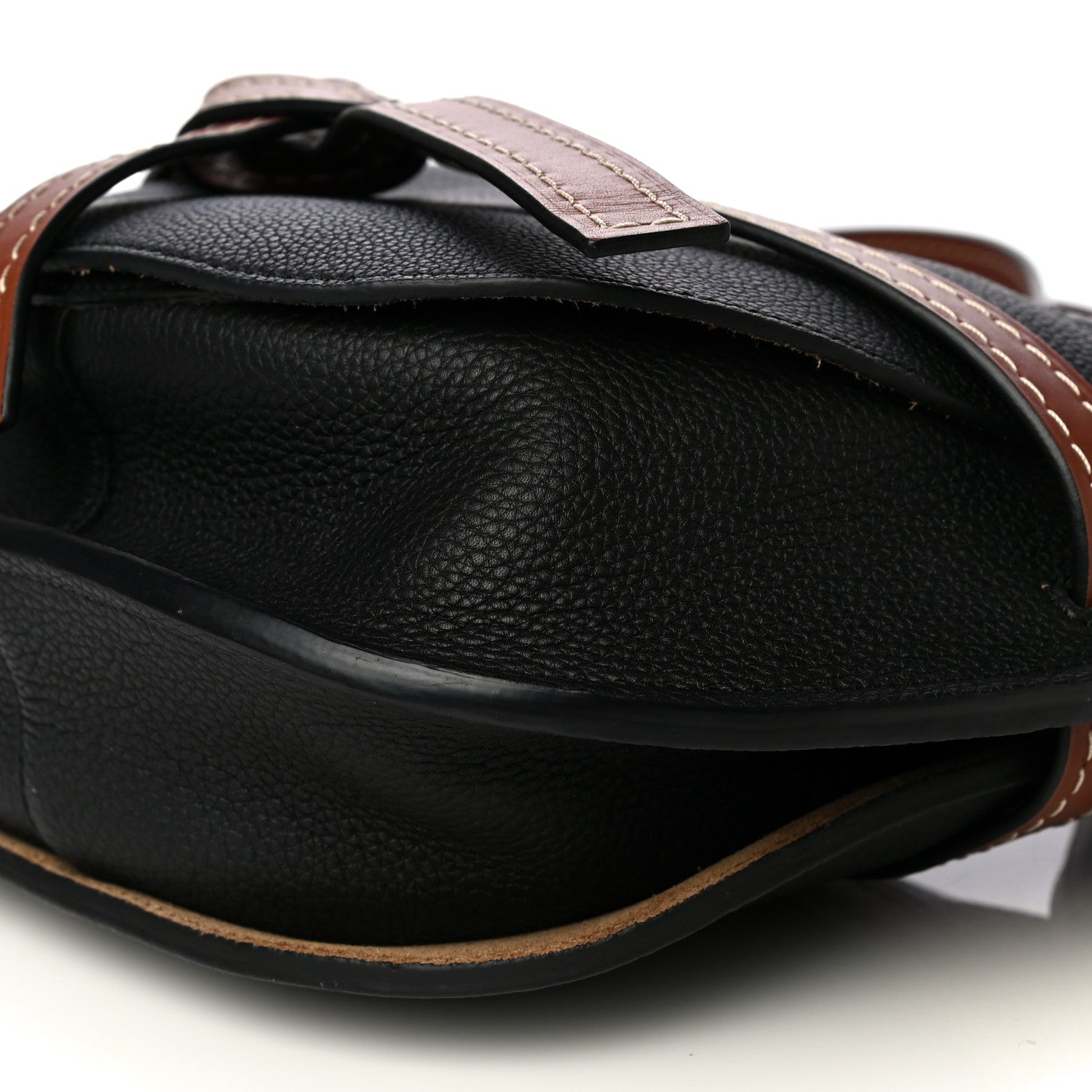 Loewe Grained Calfskin Small Gate Crossbody Bag Pecan Black 10 of 10