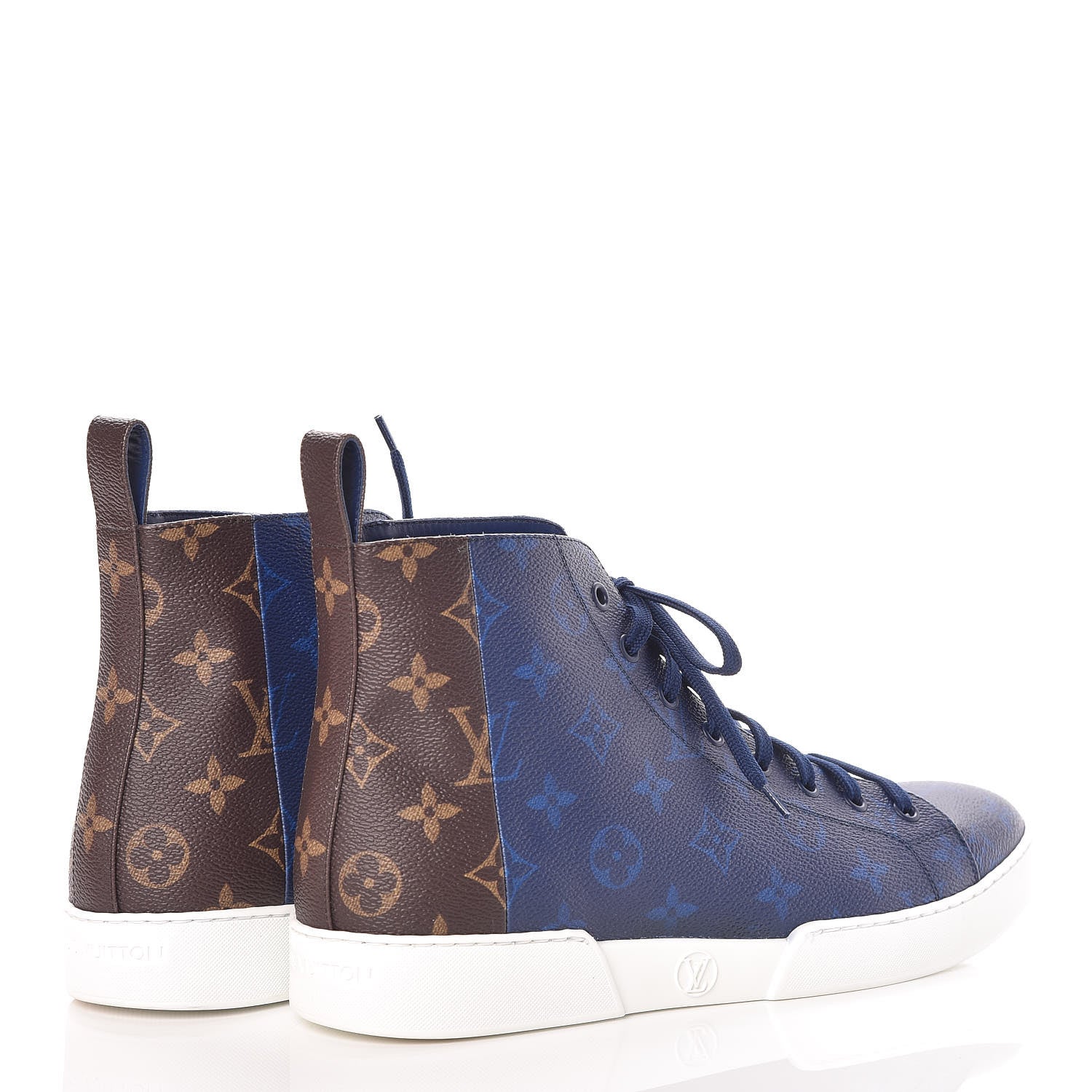 Louis Vuitton Monogram Match Up Sneakers 7.5 Pacific Blue 4 of 9