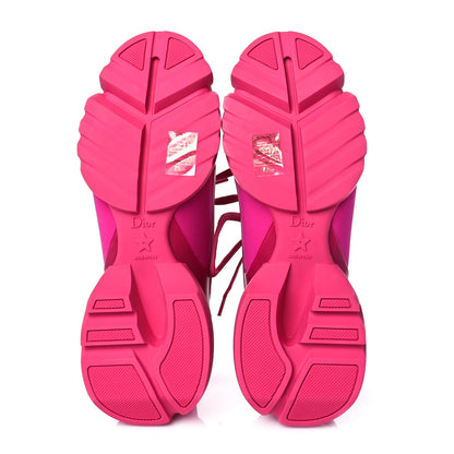 Christian Dior Neoprene Rubber Womens D-Connect Sneakers 37.5 Fuchsia 7 of 11