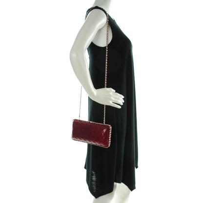 Chanel Lambskin Quilted Chain Around Clutch Red 2 of 8