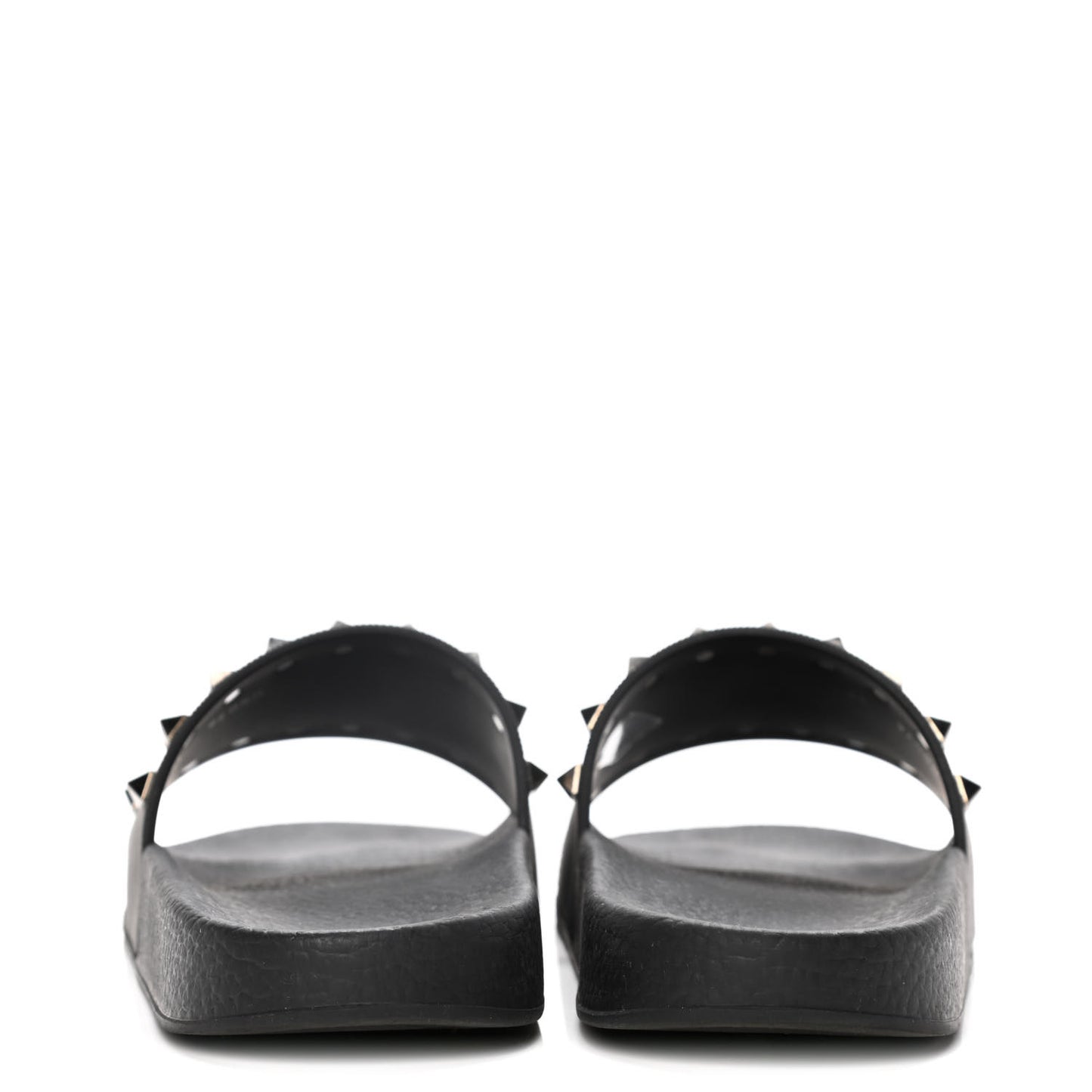 Rubber Rockstud Slide Sandals 39 Black