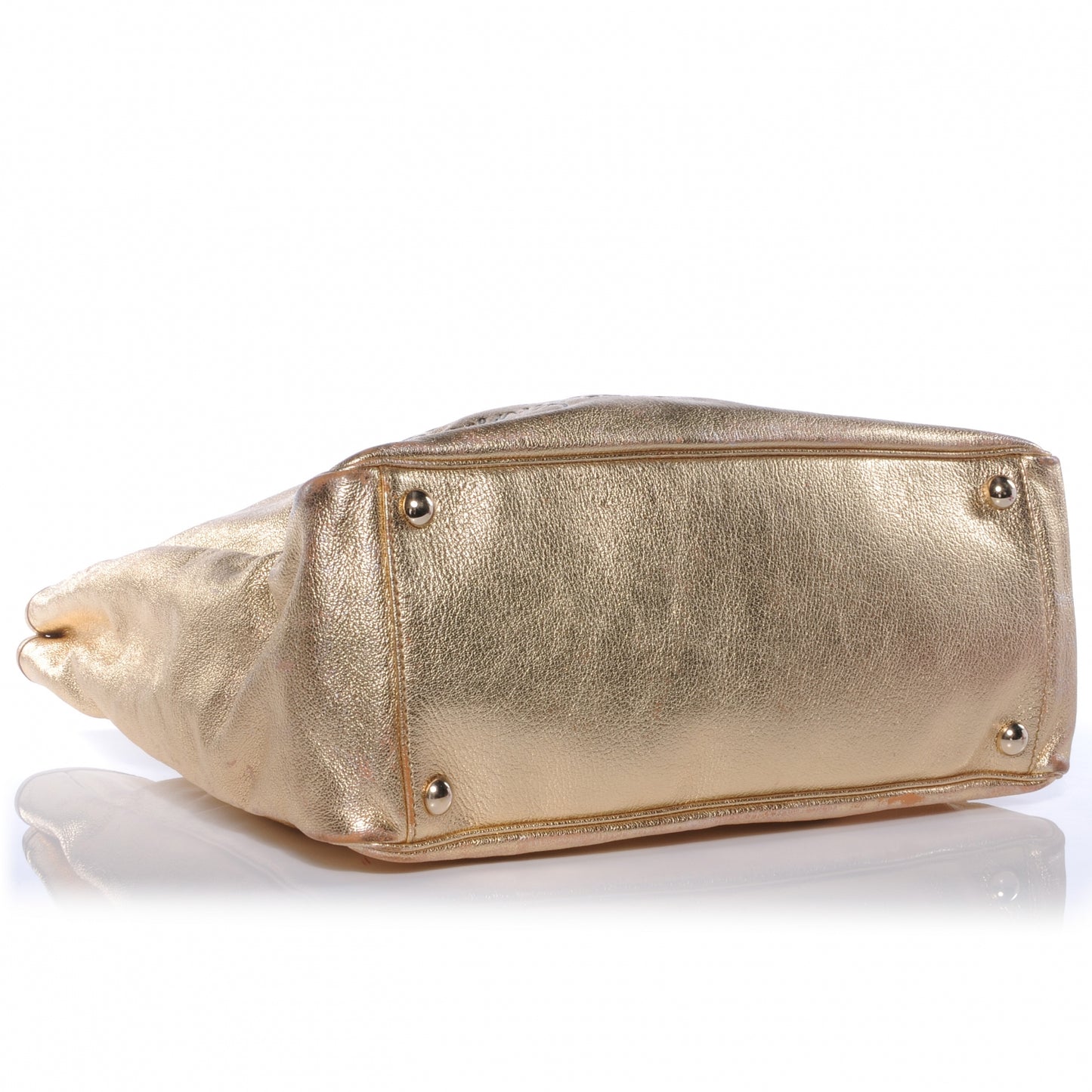 Chevre Y-Mail Tote Metallic Gold