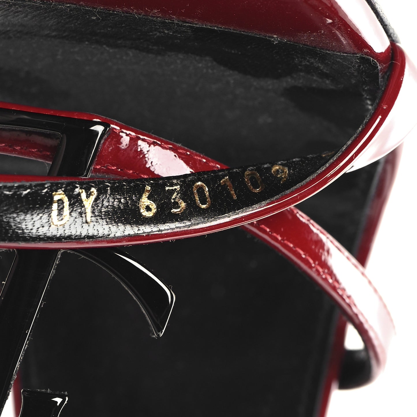 Patent Calfskin Cassandra 100 Sandals 37.5 Red Laquer
