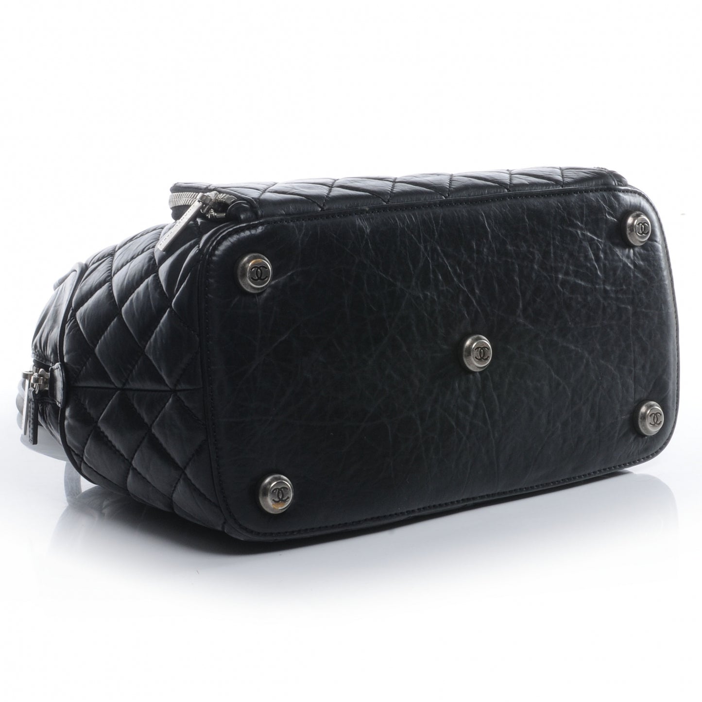Distressed Lambskin Paris New York PNY Medium Travel Bag w Cover