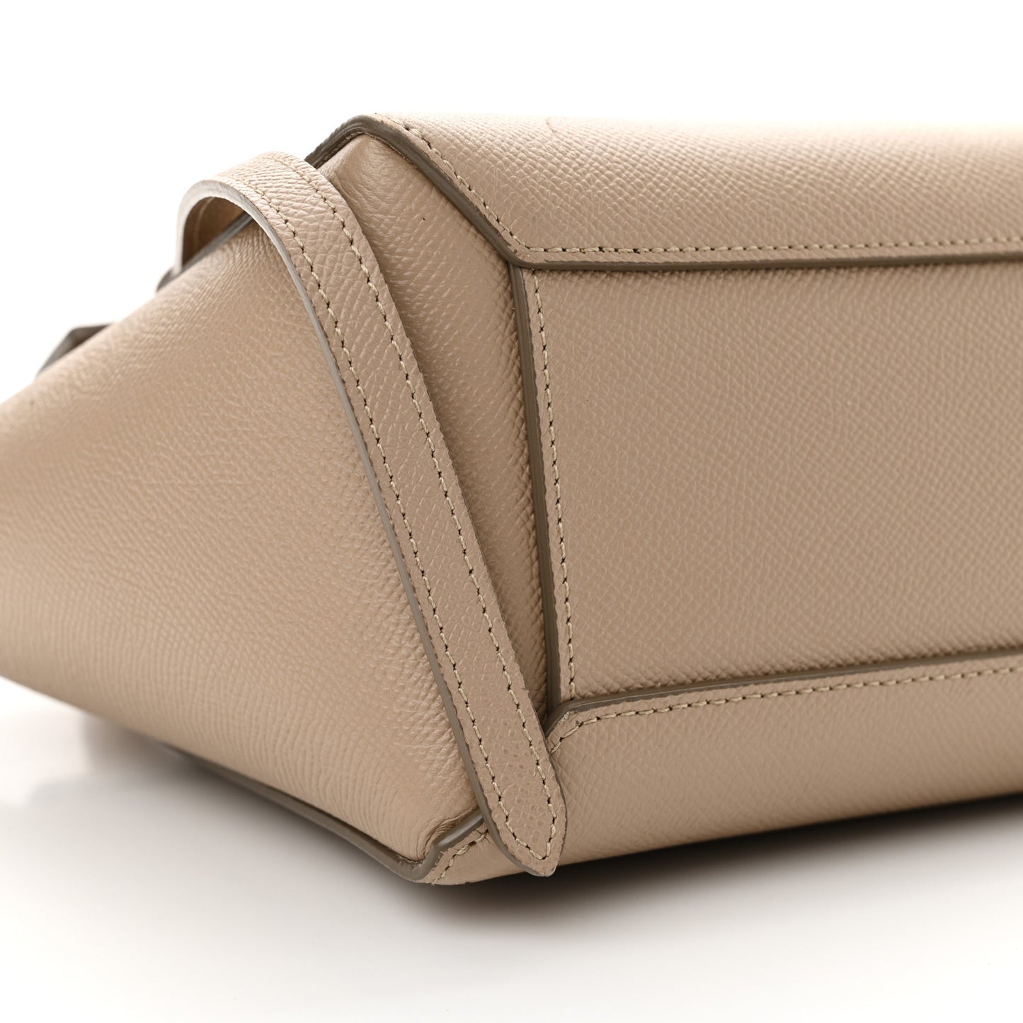 Grained Calfskin Nano Belt Bag Light Taupe